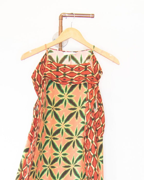 "Lily" Prismatic Crepe Midi