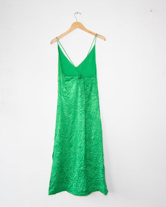 Crinkle Strappy Slip Dress