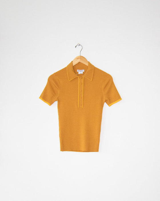 Ribbed Merino Polo