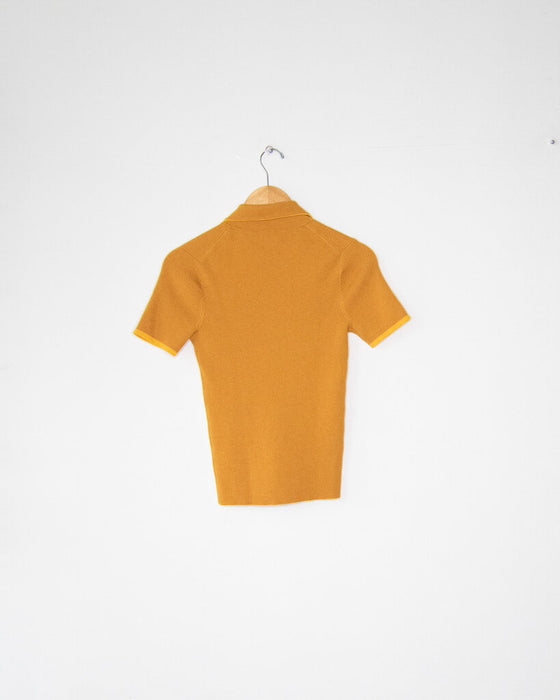 Ribbed Merino Polo