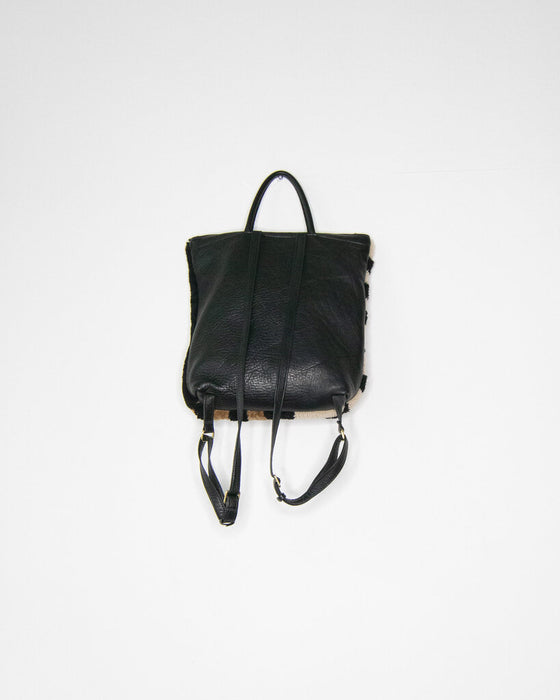 Shearling Patchwork Backpack