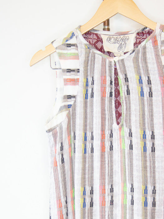 Sleeveless Cotton Gauze Shirt