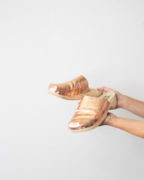 Metallic "Donau" Clogs