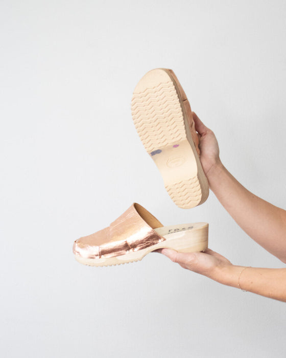 Metallic "Donau" Clogs