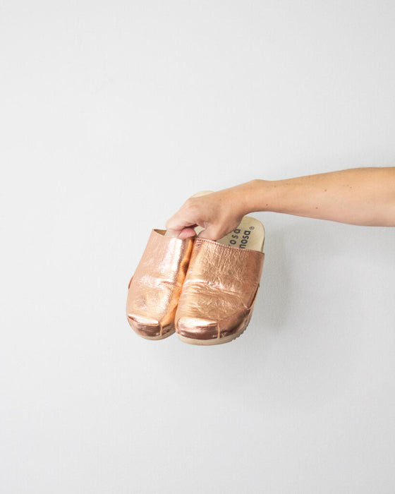 Metallic "Donau" Clogs