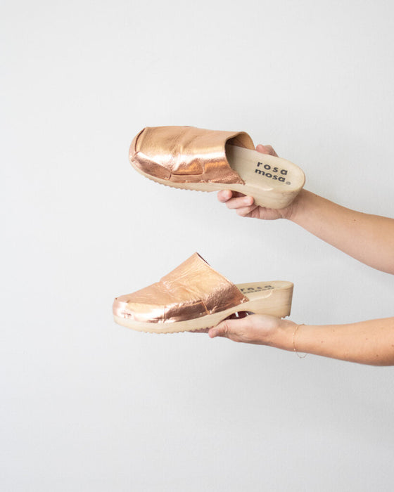 Metallic "Donau" Clogs