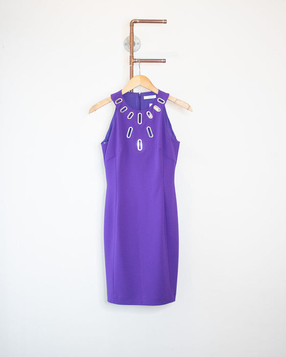 Sleeveless Keyhole Mini Dress