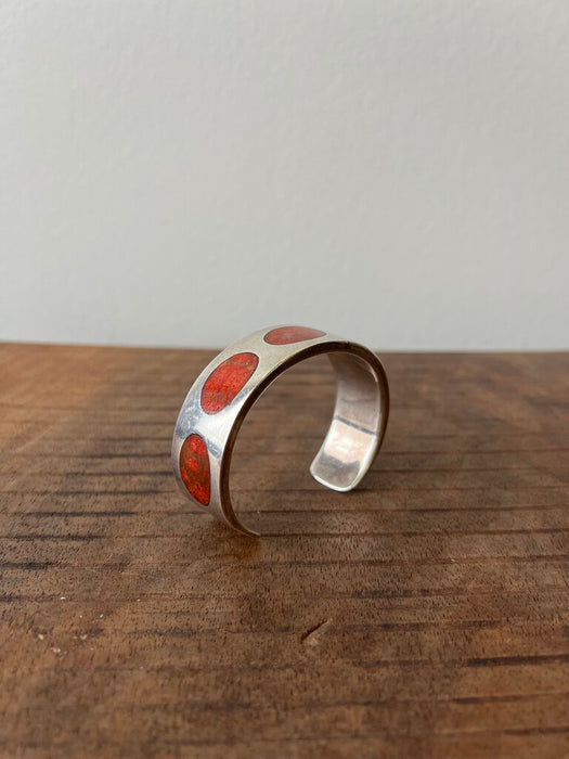 Silver and Oval Stone Bangle