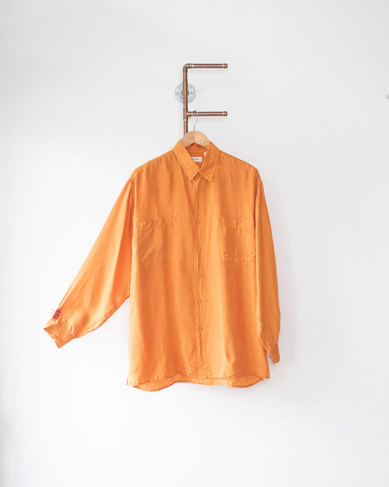 Vintage Silk Blouse, Size Large