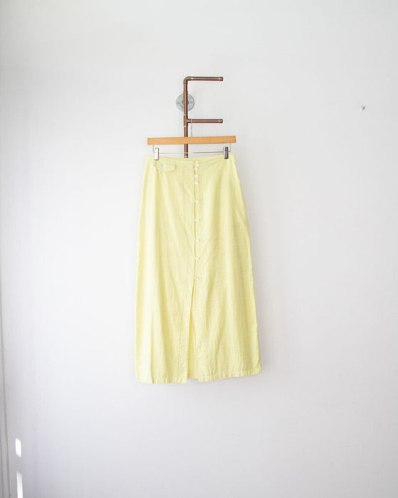 Grid Print Skirt, Size 38