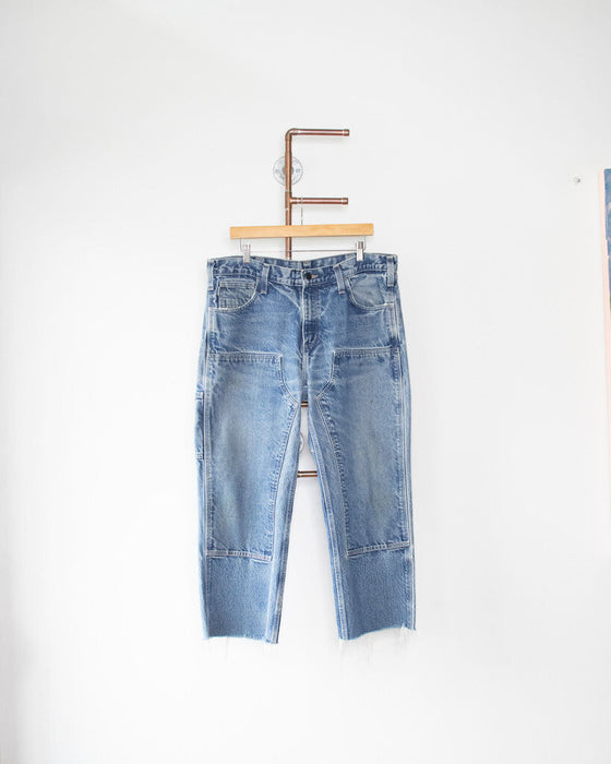 Double Knee Repaired Jeans, Size 36