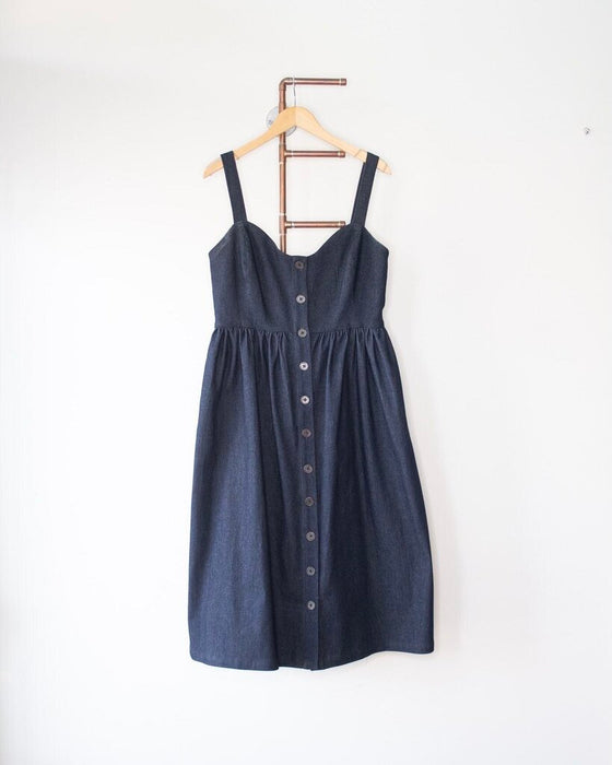 Sweetheart Denim Dress, Size Large