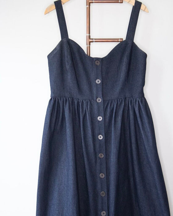 Sweetheart Denim Dress, Size Large