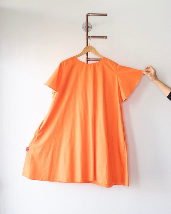 Flutter Sleeve Midi Dress, Size Large