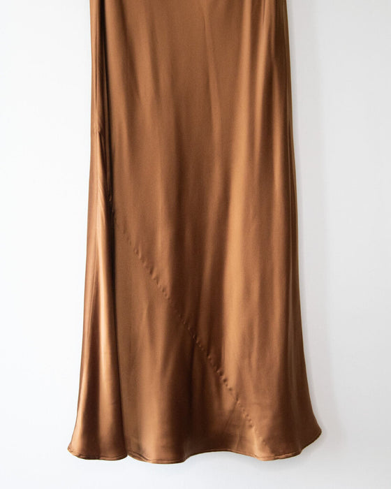 Double Silk Slip Dress, Size XL