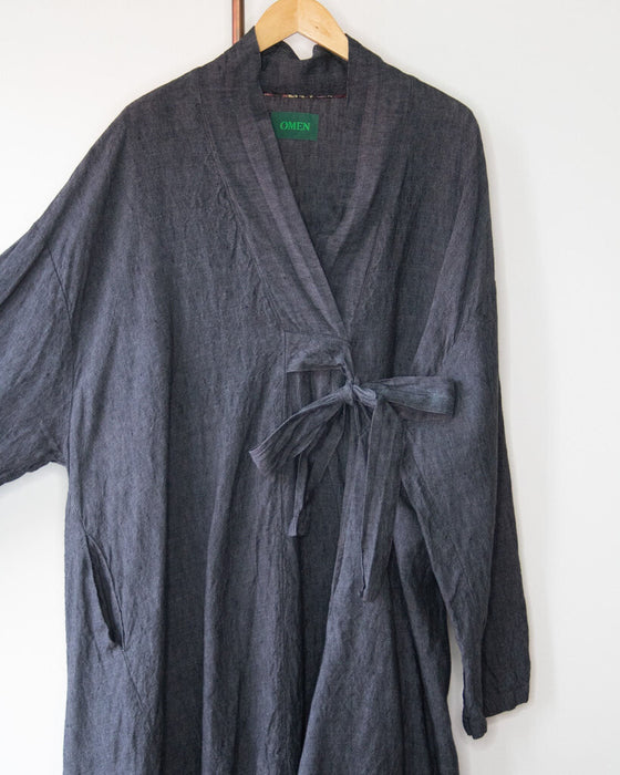 Linen Robe Dress, One Size