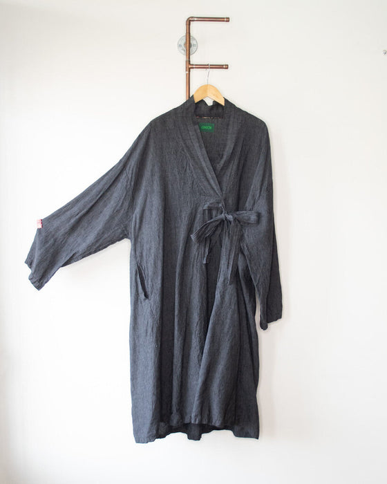 Linen Robe Dress, One Size