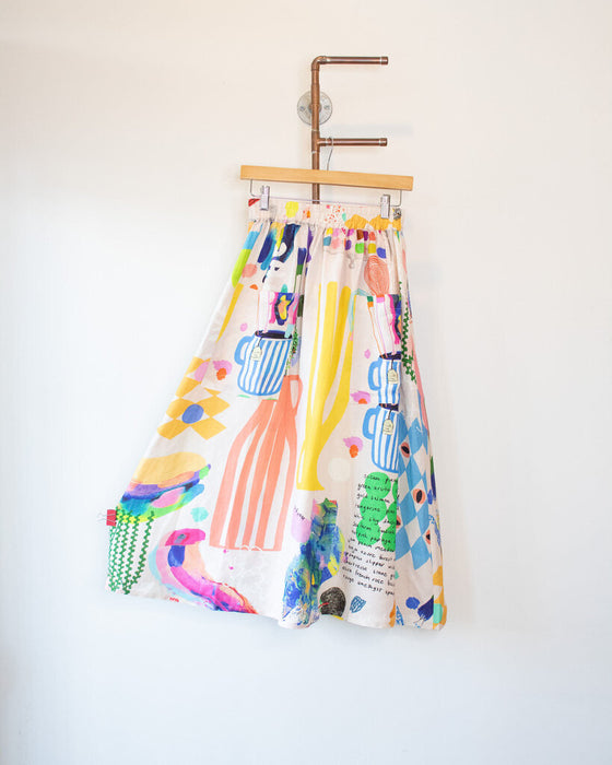 "The Artist's Way" Linen Skirt, Size Small