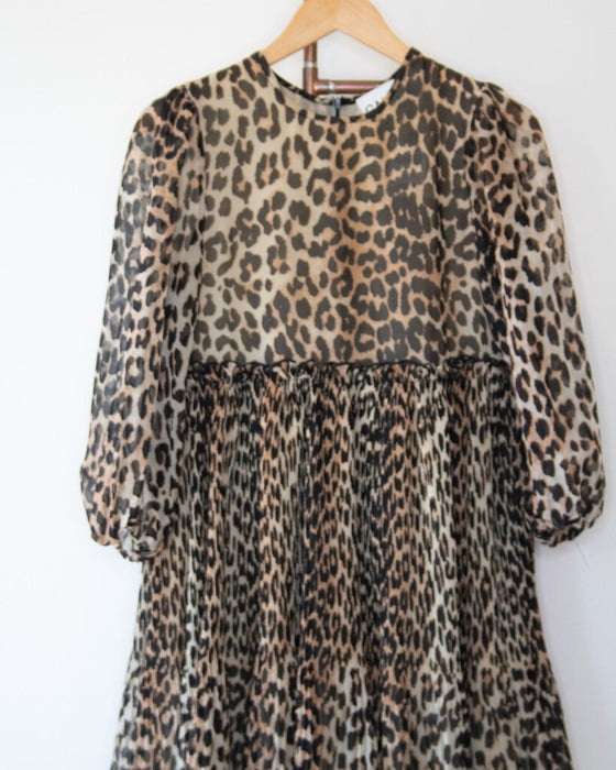 Cheetah Mini Dress, Size 34