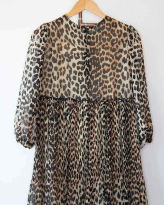 Cheetah Mini Dress, Size 34