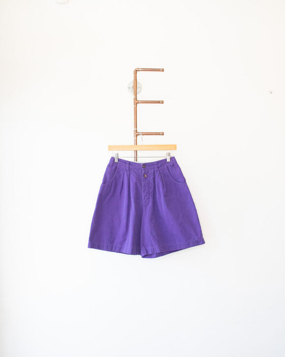 Pleated High Waisted Shorts, Size 10