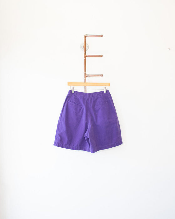 Pleated High Waisted Shorts, Size 10