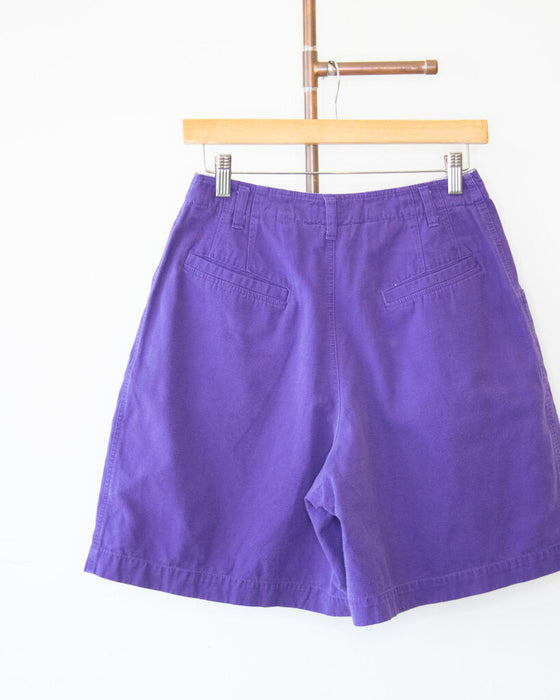 Pleated High Waisted Shorts, Size 10