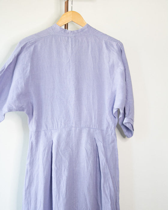Linen Button Down Dress, Medium