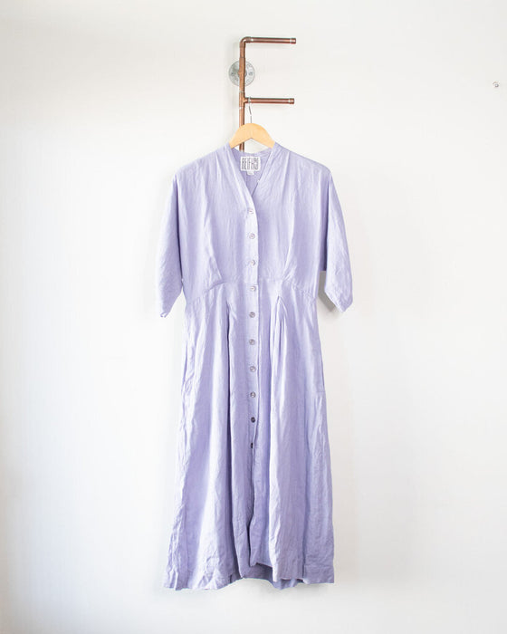 Linen Button Down Dress, Medium