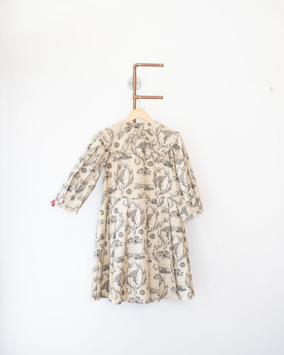 Pleated Cotton Dress