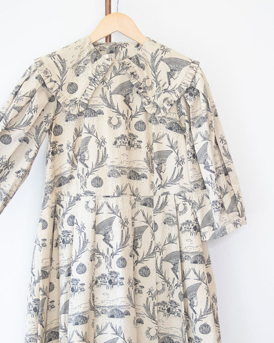 Pleated Cotton Dress