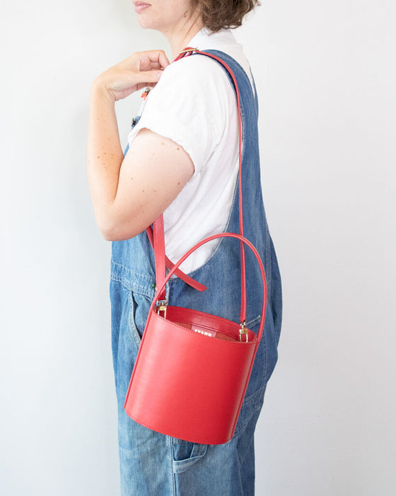 "Bissett" Leather Bucket Bag