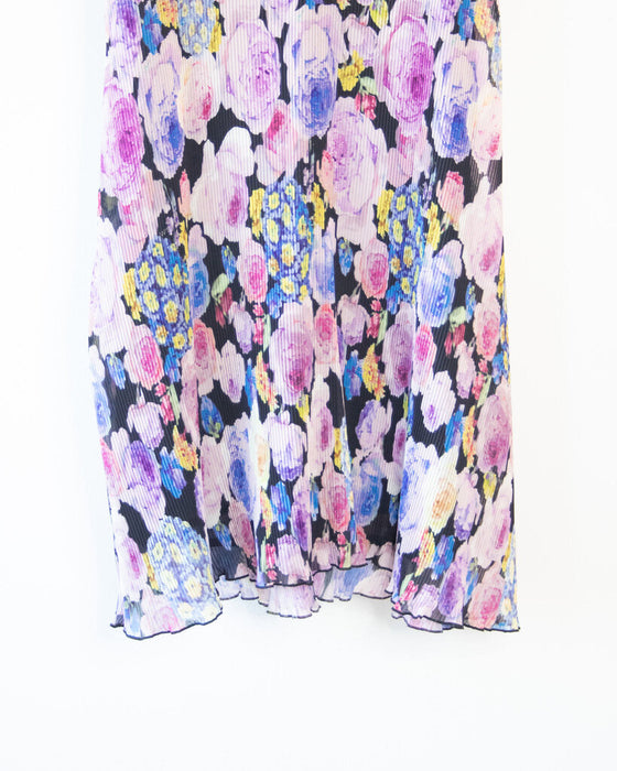 Plisse Floral Dress