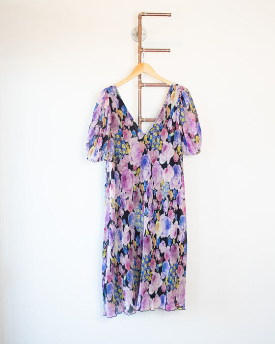 Plisse Floral Dress