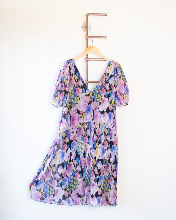Plisse Floral Dress