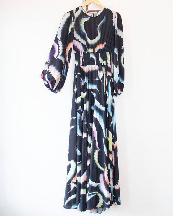 "Leah" Abstract Print Maxi