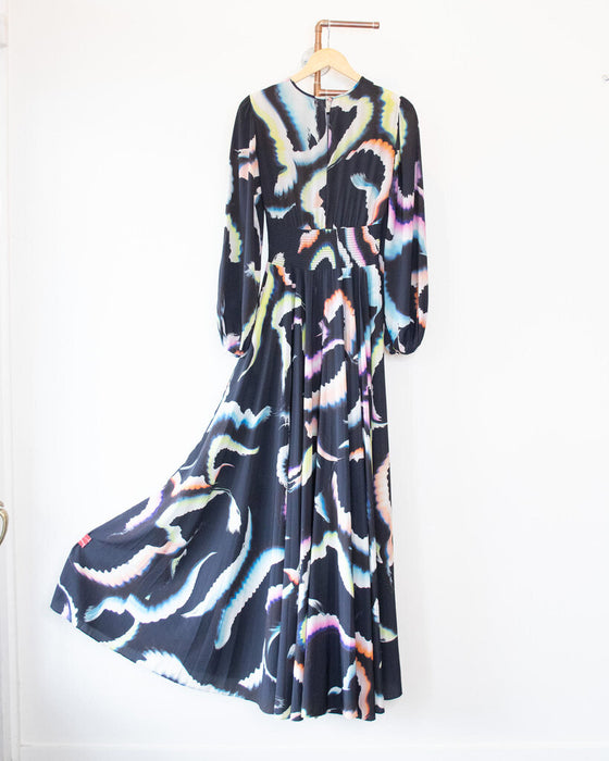 "Leah" Abstract Print Maxi