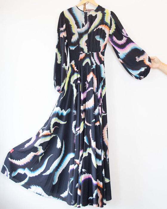 "Leah" Abstract Print Maxi