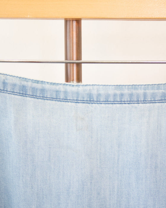 Chambray Drop Crotch Capri