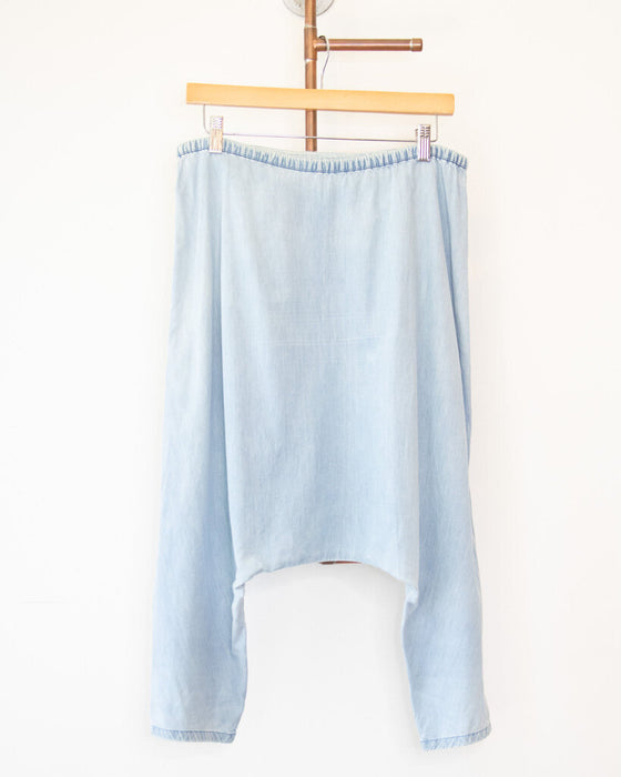 Chambray Drop Crotch Capri