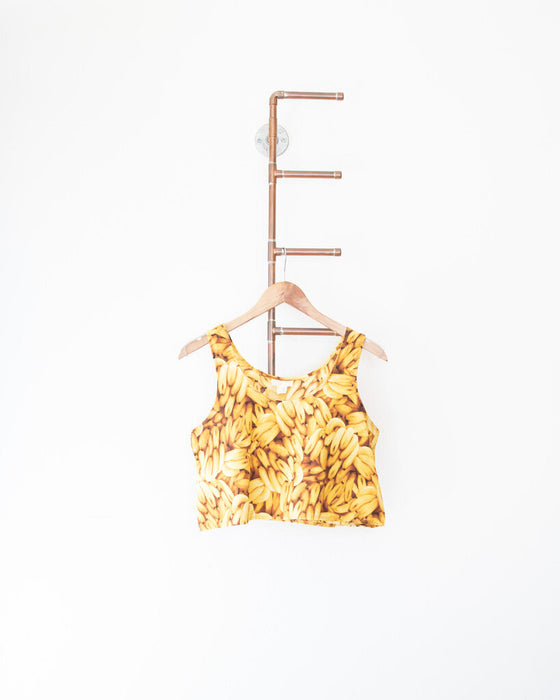 Banana Print Cropped Tank
