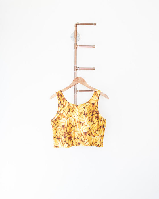Banana Print Cropped Tank