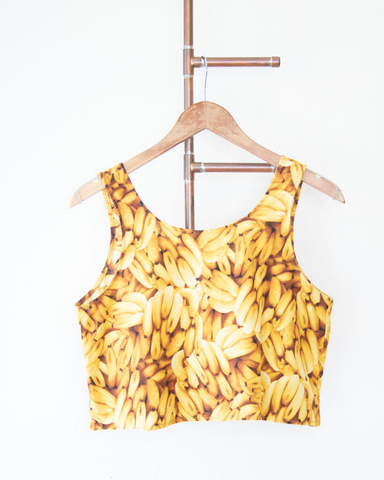 Banana Print Cropped Tank