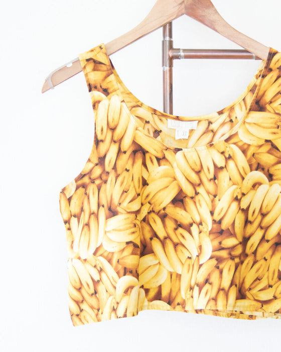 Banana Print Cropped Tank