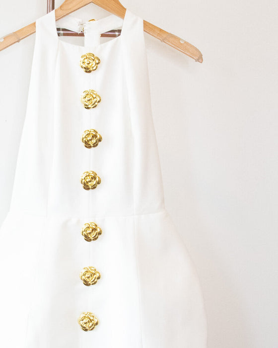 Halter Bubble Skirt Dress