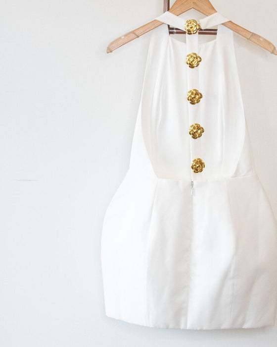 Halter Bubble Skirt Dress