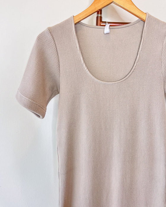 Ribbed Knit T-Shirt Dress