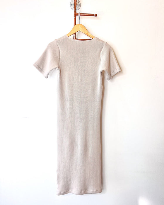 Ribbed Knit T-Shirt Dress