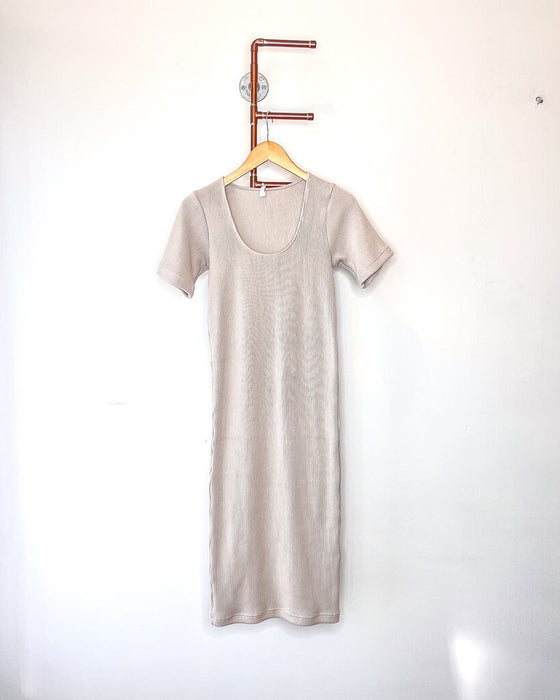 Ribbed Knit T-Shirt Dress