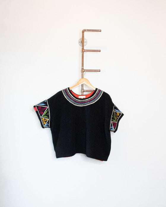 Felted Embroidered Top
